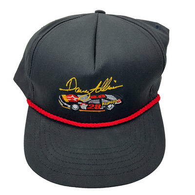 【レア】ad idas 80s フェルト ロールキャップ デットストック Vintage Davy Allison Hat Cap Snapback Nascar Black Red Trucker