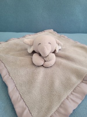 Sleeping Elephant Lovey Gray w/Satin Edge & Back Security Blanket 2018 Carter's