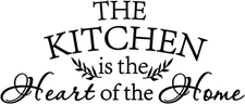 The Kitchen Is the Heart of the Home Vinyl Wall Decal Art Letters Art Mural Home
