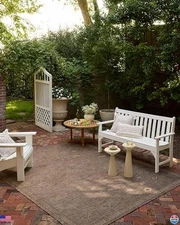 Loloi Birch BIR-03 Area Rug, Natural/Sand, 5' x 7'-3", Durable Indoor/Outdoor