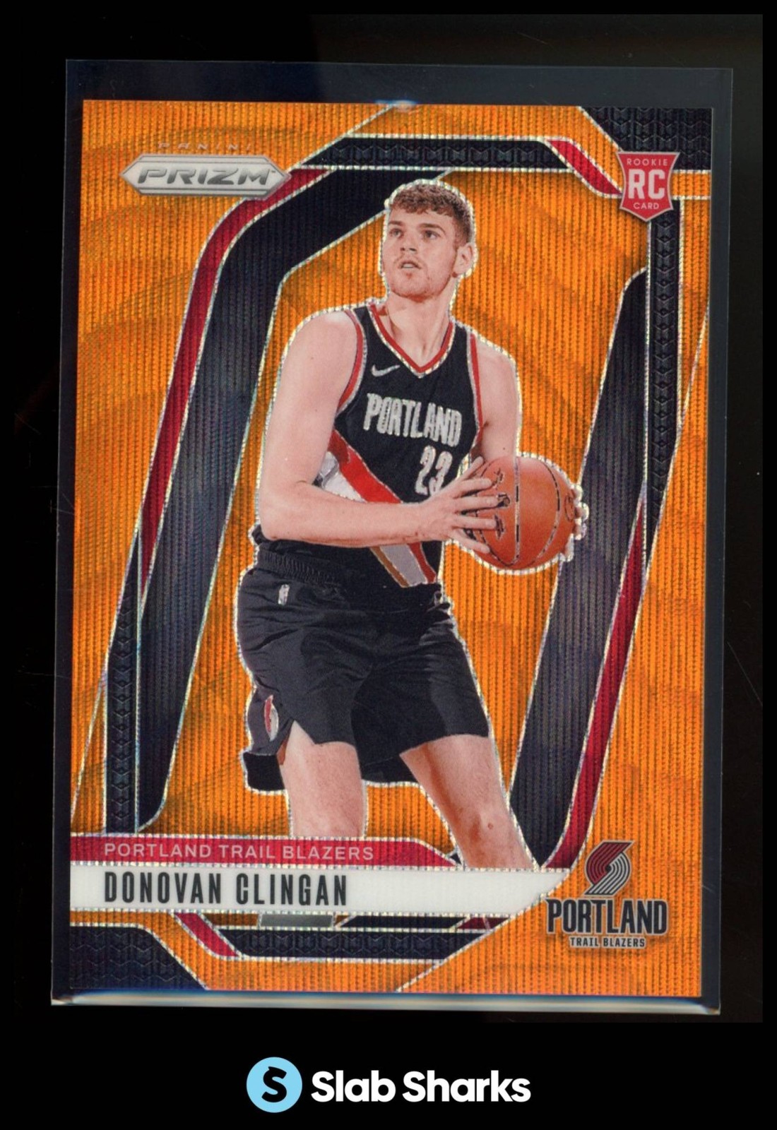 2024 PANINI PRIZM #221 DONOVAN CLINGAN ORANGE WAVE RC ROOKIE /60