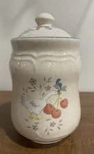 International Stoneware Marmalade Small Canister/Jar & Lid NICE!