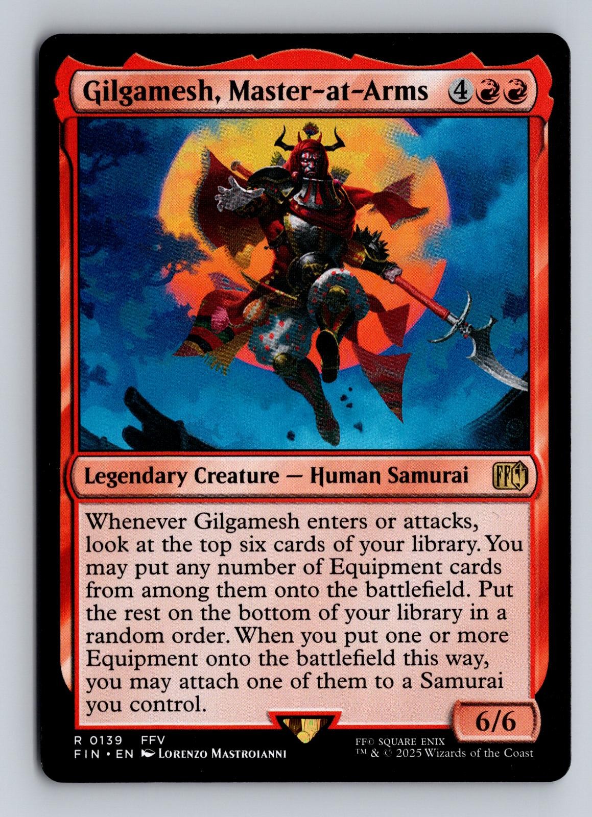 GILGAMESH, MASTER-AT-ARMS 139 R FINAL FANTASY MAGIC: THE GATHERING NM/M