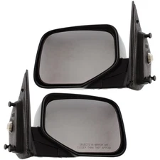 Power Mirror Set Of 2 For 2006-2014 Honda Ridgeline Textured Black Manual Fold