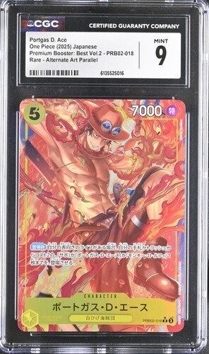 Portgas.D.Ace (Alternate Art) graded CGC 9 for sale on eBay