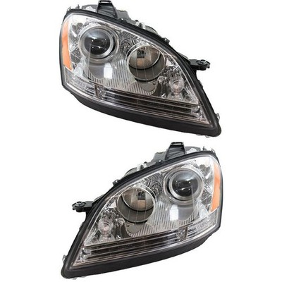Headlight Set For 2006-2007 Mercedes Benz ML350 ML500 ML320 ML63 AMG With Bulbs