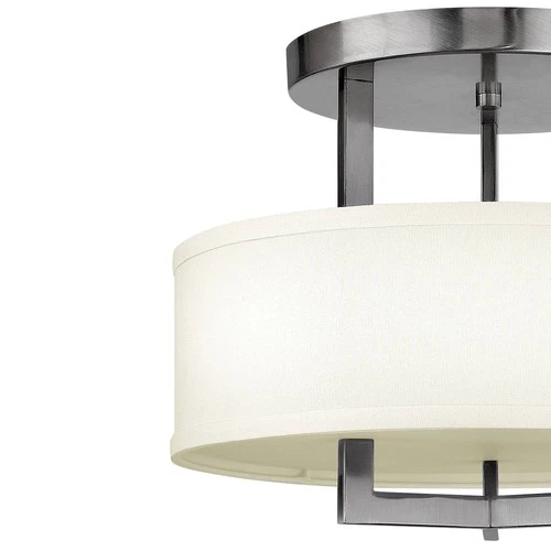 Hinkley Hampton 15" Wide Antique Nickel Ceiling Light - Picture 5 of 5