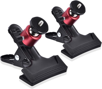 Tripod Camera Clip Clamp with 360 Degree Swivel Mini Ball Head 2 Pack Clip Camer