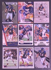 9 Brian Urlacher Football Cards NFL Hall Of Famer Chicago Bears
