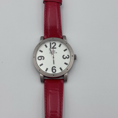 TimeOptics Unisex Jumbo Low Vision Leather Strap Watch *NEW BATTERY*