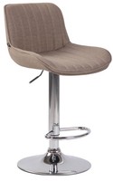 Barhocker Lentini Stoff Chrom Taupe