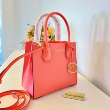 NWT Michael Kors purse Mercer messenger crossbody bag grapefruit MK