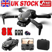 8K HD Drone Dual Camera WIFI FPV Foldable Selfie RC Quadcopter+3 Batteries