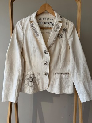 Moschino cheap and chic creme colored cotton jacket blazer US 6 duties included