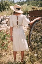 Sezane Emilia Dress Ecru Size 38