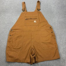 Carhartt Dungarees Womens 46x6 Brown Overalls Duck Canvas Bib Carpenter Lady