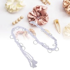 Macrame Hair Claw Clip Organizer Hanging Hair Clip Holder With 20 Metal Ring SG