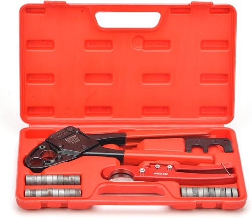 Angle PEX Crimping Tools Combo Kits for 1/2" & 3/4" Pex Crimp Rings