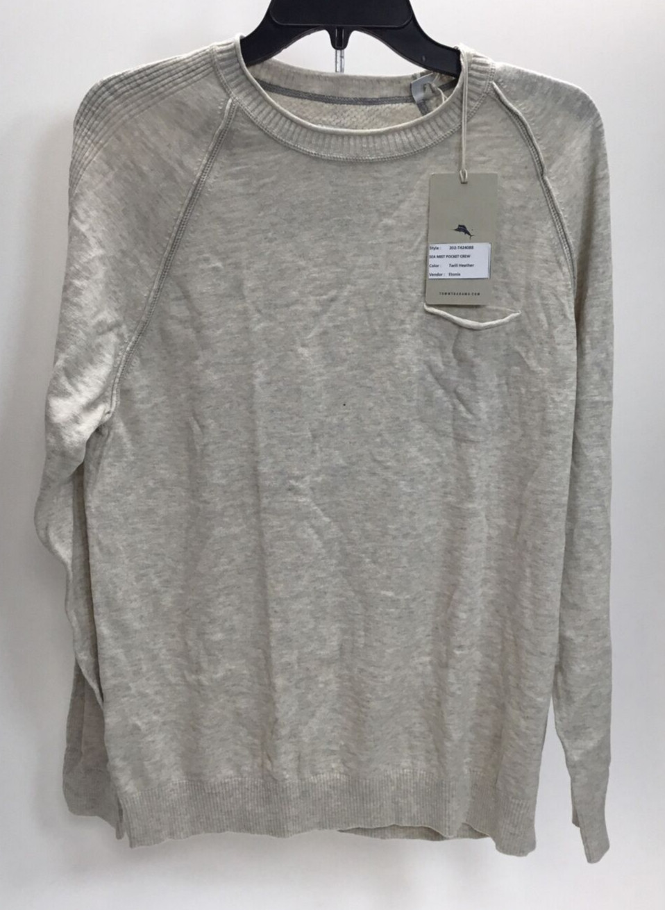 Толстовка с круглым вырезом и карманами Tommy Bahama T424088 из саржи Heather M 18890₽