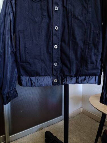 DIESEL BLACK GOLD MENS BLACK DENIM AND NYLON TRUCKER JACKET - Picture 5 of 15