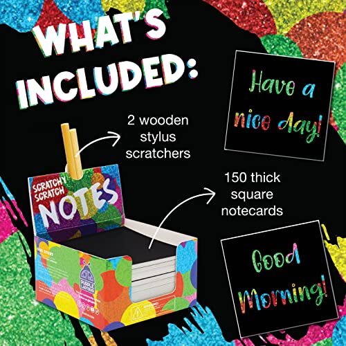 Scratch Paper Art For Kids Magic RAINBOW Off Set Crafts Arts Supplies Kit - Picture 4 of 6