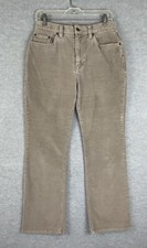 LL Bean Women's 10 Reg Tan Corduroy Pants Straight 5-Pocket 30 x 29 Flaw