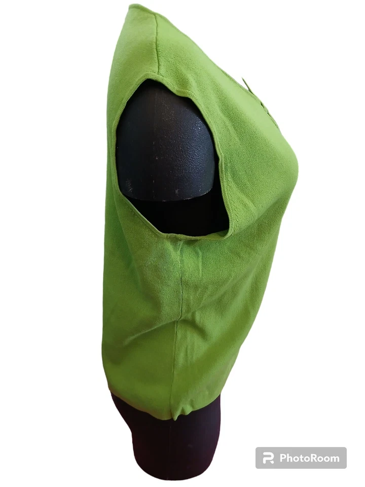 KIKIT Lime Green Sleeveless Top With Circle Buckle Sz LG Women's Low Cut - Image 4 of 4