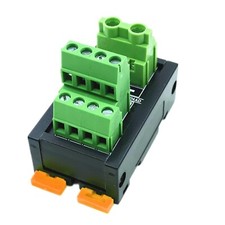 Jienk Screw Terminal Block Power Distribution Module, 30A DIN Rail Mounting Term