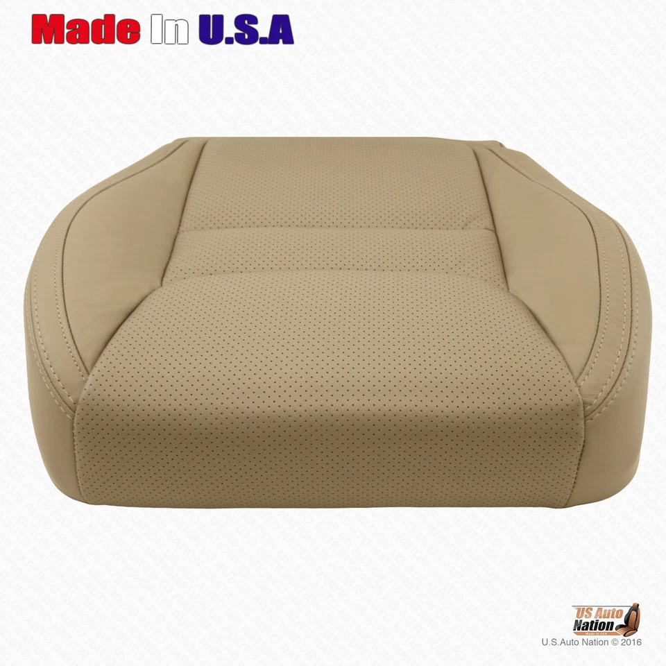 Fits Driver Bottom Perforated Leather Cover Tan For 2001 2002 Toyota Highlander - Image 4 of 4