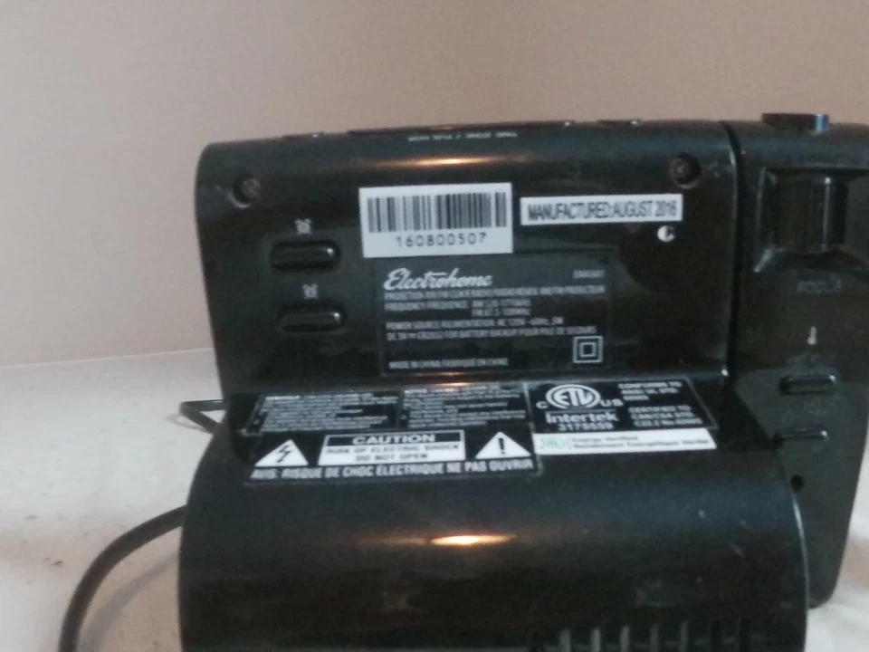 Rádio despertador duplo Electrohome EAAC601 projeção AM/FM testado funcionando - Imagem 4 de 4