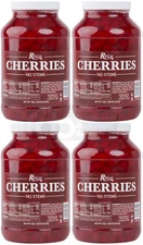 4 CASE 1 Gallon Maraschino Cherries without Stem Case Ice Cream Topping Cocktail