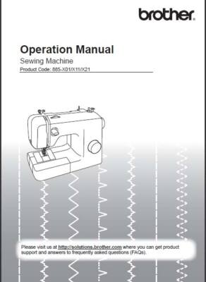 BROTHER AE1700 885-X01/X11/21 NÄHMASCHINE FARBBEDIENUNGSANLEITUNG HANDBUCH