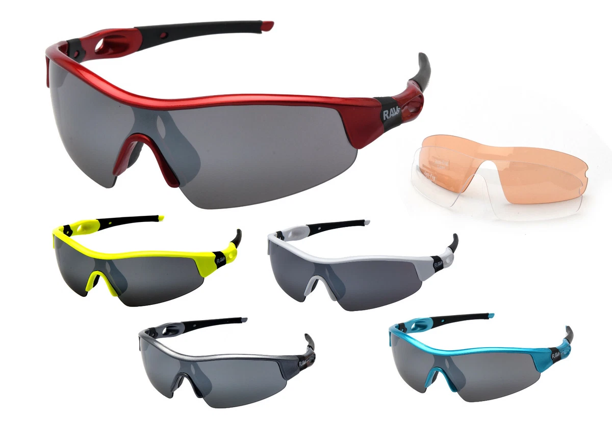 Fahrrad Winter Brille Daisan Sportbrille Für Radfahrer – Mit Wechselscheiben (klar/orange) & 100% UV-Schutz Radsport Sonnenbrille