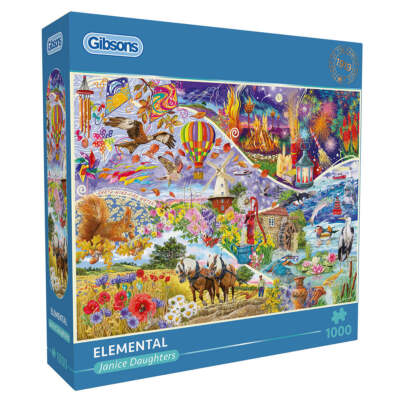 Gibsons Elemental 1000 Teile Puzzle Power of the Elements Collage Artwork