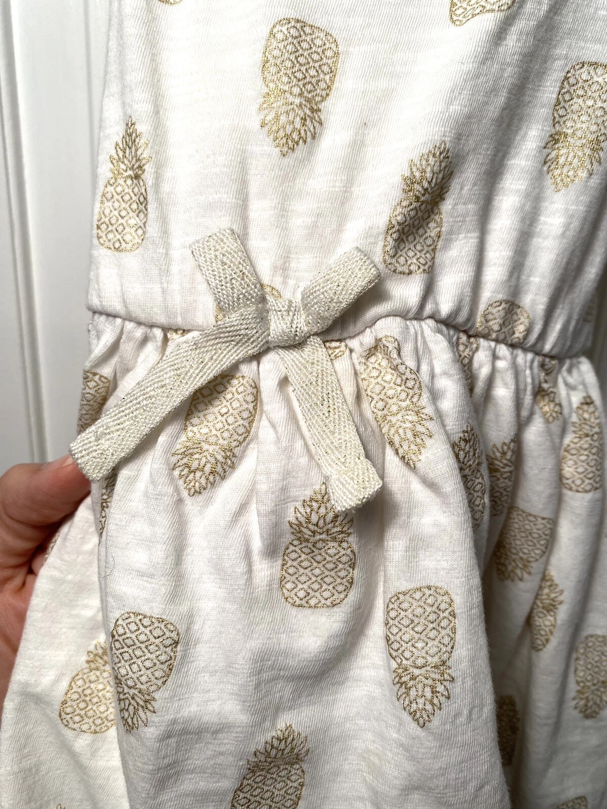 OFF WHITE Abito bambina tg 2T bianco sporco oro stampa ananas Maggie & Zoe us intime ottimeioni condizio