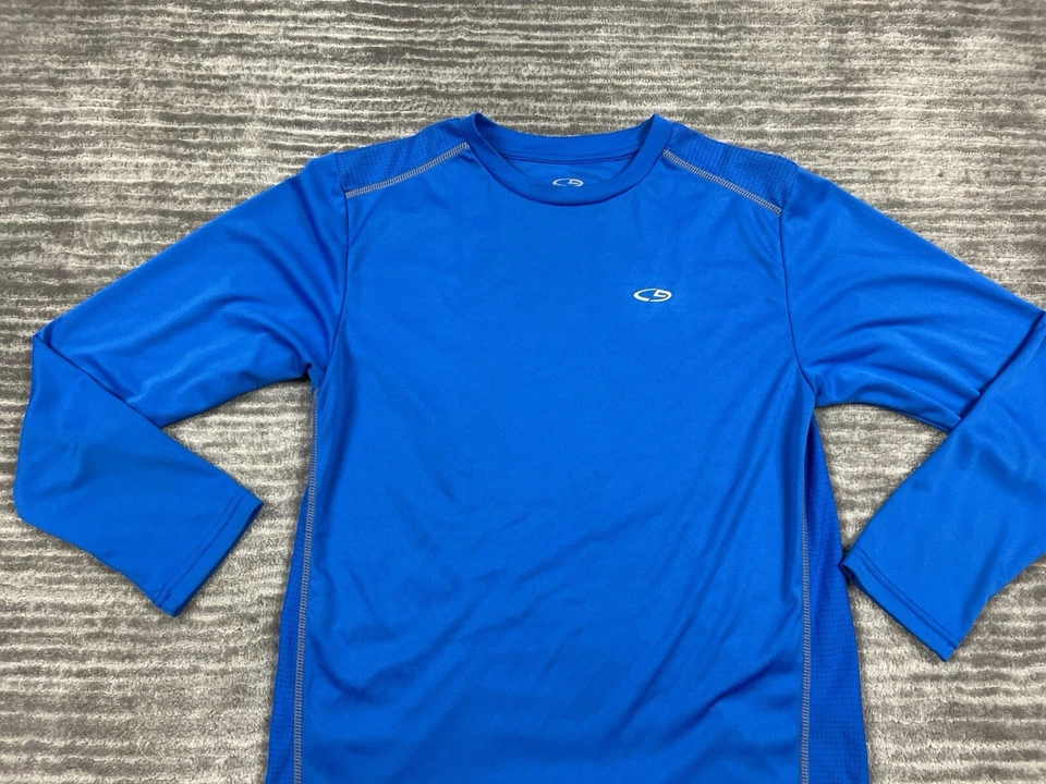 Camiseta deportiva informal Champion C9 para mujer grande azul manga larga Foto 2 de 4