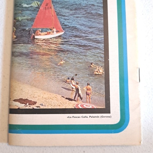 Costa Brava Tourist Brochure Map Vintage Spain Tourism Printed in English