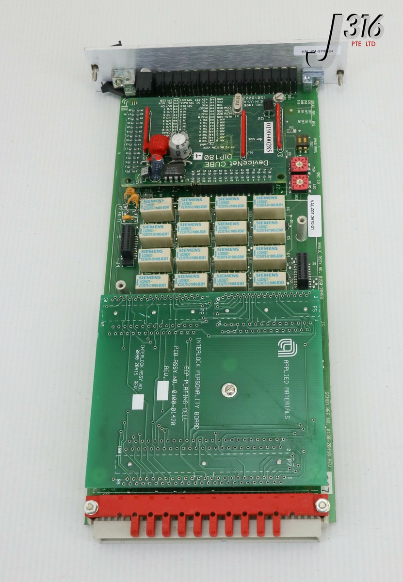 24922 APPLIED MATERIALS PCB, CONFIG INTLK, 0100-01420, 0190-00285
