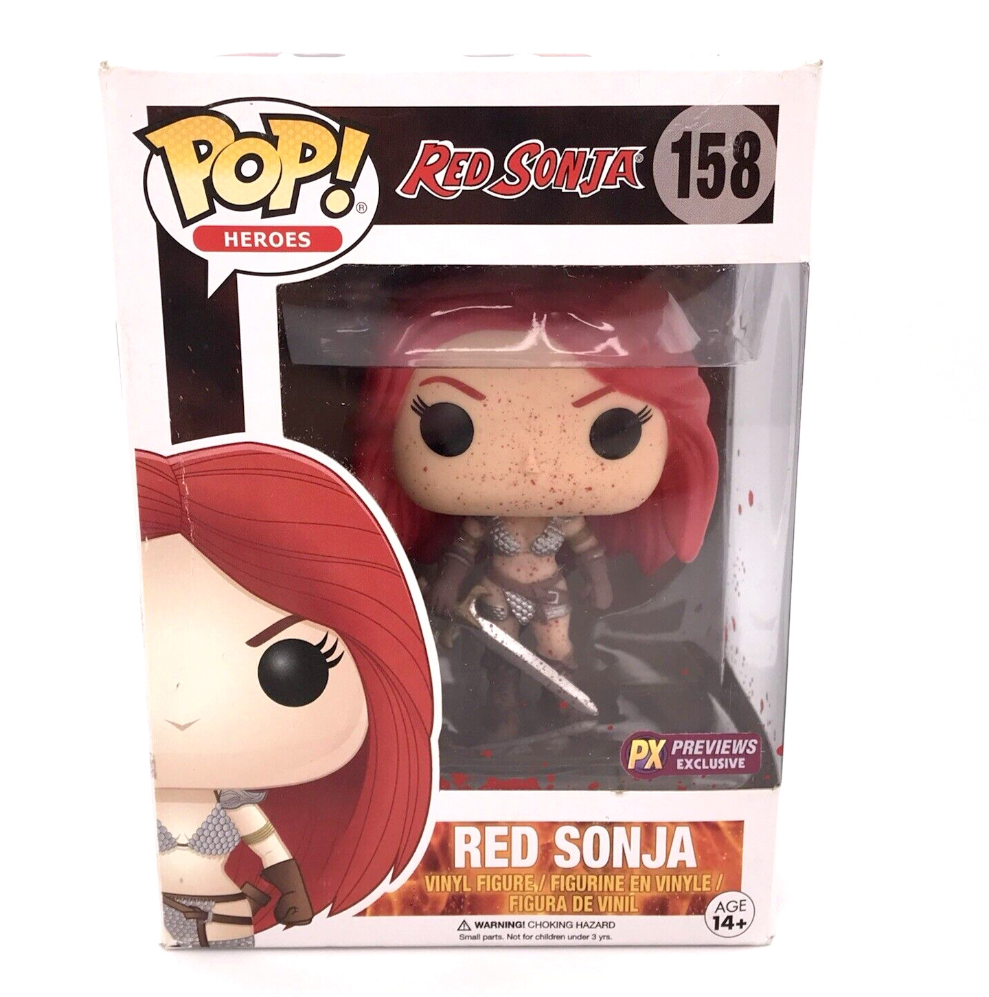 Funko Pop Heroes Red Sonja Bloody 158 Bloody Variant Px Exclusive Vaulted