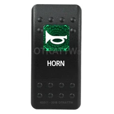 OTRATTW Carling Technologies Contura II Rocker only, HORN, GREEN LENS