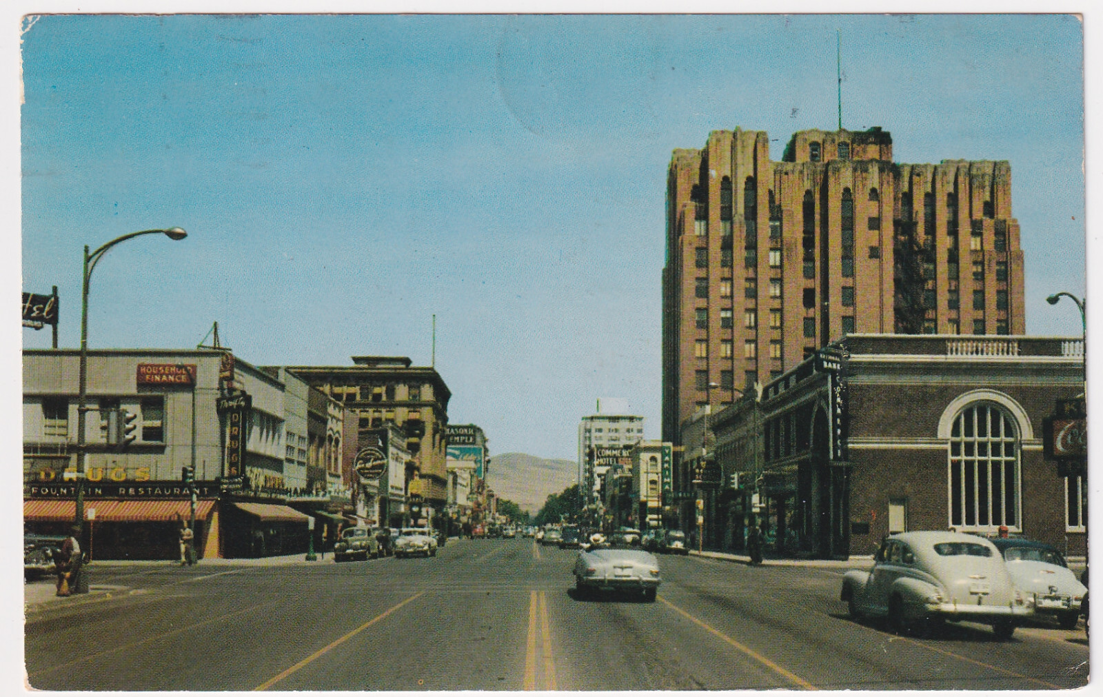 WASHINGTON YAKIMA AVENUE LOOKING EAST POSTED 1957 TO H.S. PRATT, COLUMBUS, OHIO
