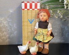Unusual vintage Hummel /Goebel rubber & plastic ‘goose girl’ collectors doll