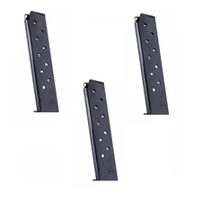 LOT (3) Mec-Gar 1911 FS Government 10 Round .45ACP Magazine, Blued - MGCG4510B