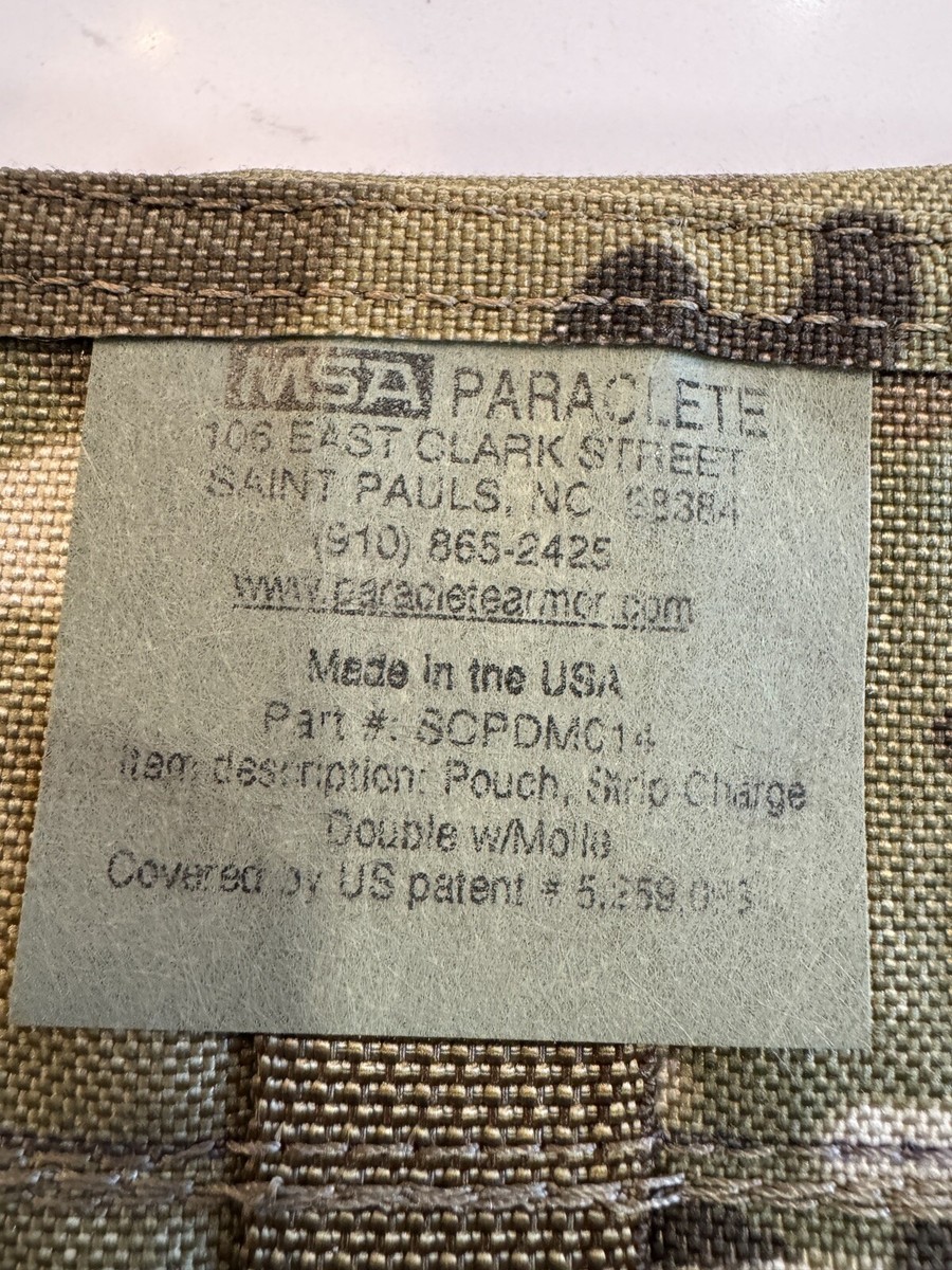 MSA Paraclete Multicam Pouch MOLLE Double Vertical Strip Slap