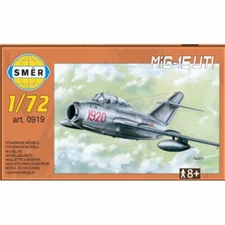 MIG 15 UTI  trainer, USSR, Czech, Poland, Vietnam (1/72 model kit, Smer 0919)