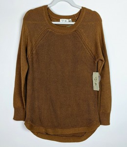 rowca side button cotton blend pullover