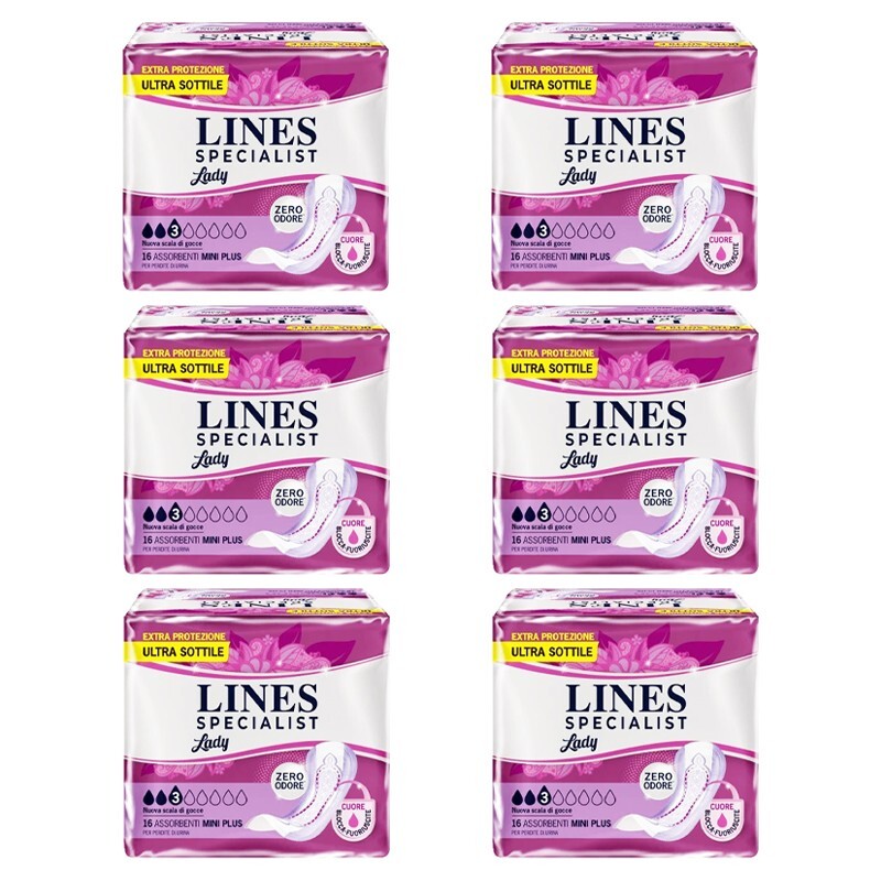 Lines Specialist Assorbenti Per Incontinenza Lady Mini Plus 16 Pezzi - Immagine 2