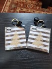 Lady Jayne Hanging Sachet, Set of 4 Pine Black/White Christmas Tree
