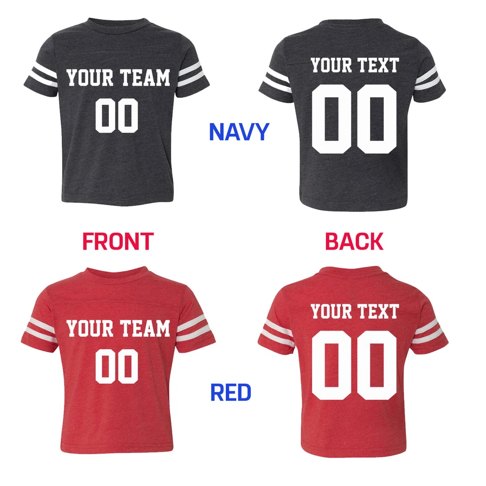 Camiseta Personalizada NIÑO PEQUEÑO Camiseta de Fútbol Personalizada Nombre Número Equipo Camiseta CT Foto 4 de 4