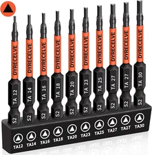 10-Pack Triangle Screwdriver Set- Premium S2 Steel Triangle Bit Set